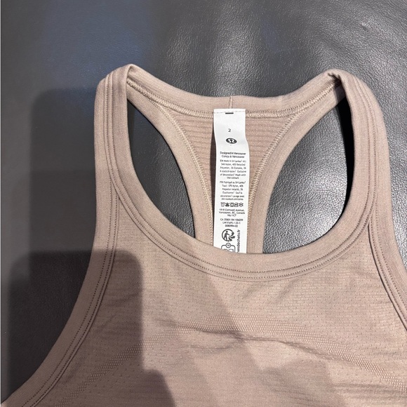lululemon athletica taupe racerback tank top - Picture 4 of 5